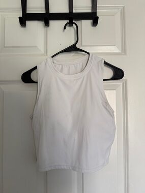 Women’s White Crop Tank Top